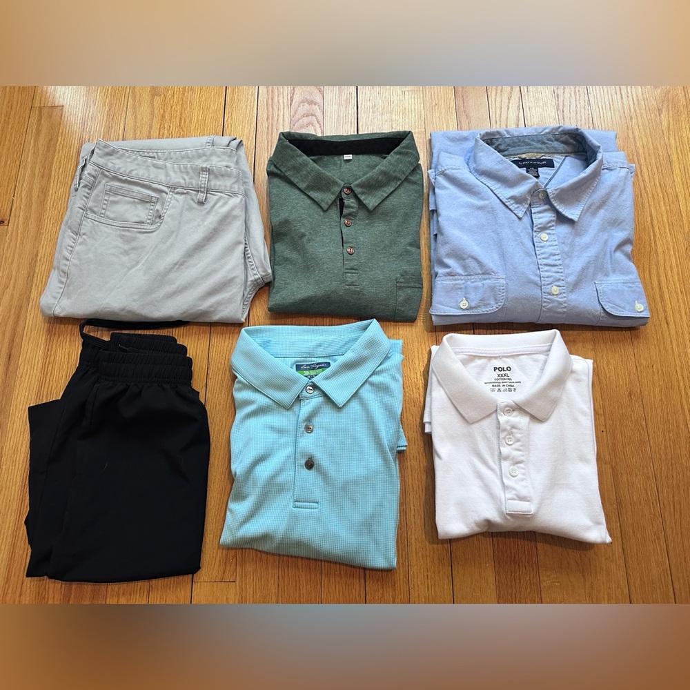 Lot Of 6 Items Men’s Clothes Size 2XL Vineyard Vines 40x34 Tommy Hilfiger Shirt